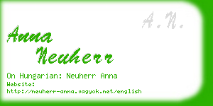 anna neuherr business card